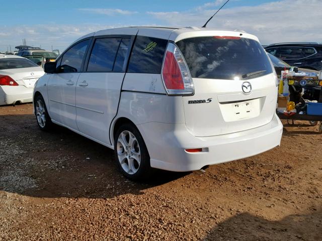 JM1CR29L180324050 - 2008 MAZDA 5 WHITE photo 3