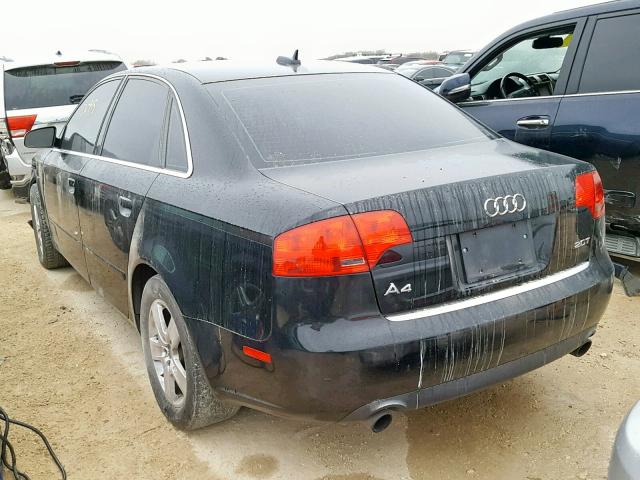 WAUAF78E66A274556 - 2006 AUDI A4 2 BLACK photo 3