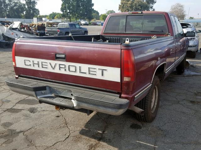 1GCGC29R4VE207892 - 1997 CHEVROLET GMT-400 C2 BURGUNDY photo 4