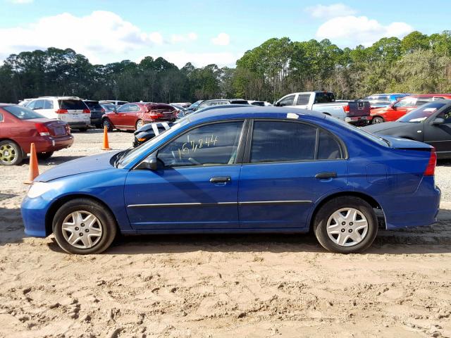 2HGES16355H506709 - 2005 HONDA CIVIC DX V BLUE photo 9