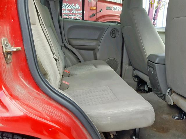 1J4GK48K15W537285 - 2005 JEEP LIBERTY SP RED photo 6