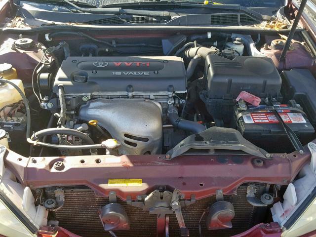 4T1BE32K75U004651 - 2005 TOYOTA CAMRY LE BURGUNDY photo 7