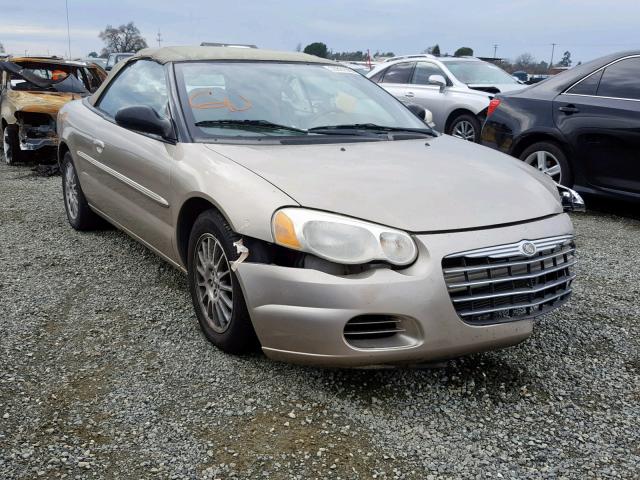 1C3EL45X34N420858 - 2004 CHRYSLER SEBRING LX GOLD photo 1