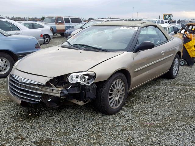 1C3EL45X34N420858 - 2004 CHRYSLER SEBRING LX GOLD photo 2