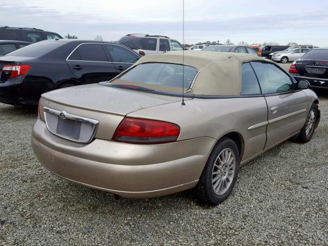 1C3EL45X34N420858 - 2004 CHRYSLER SEBRING LX GOLD photo 4