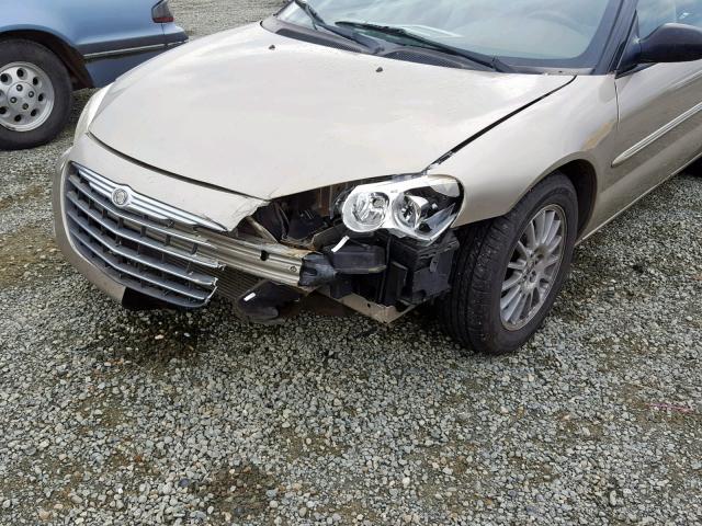 1C3EL45X34N420858 - 2004 CHRYSLER SEBRING LX GOLD photo 9