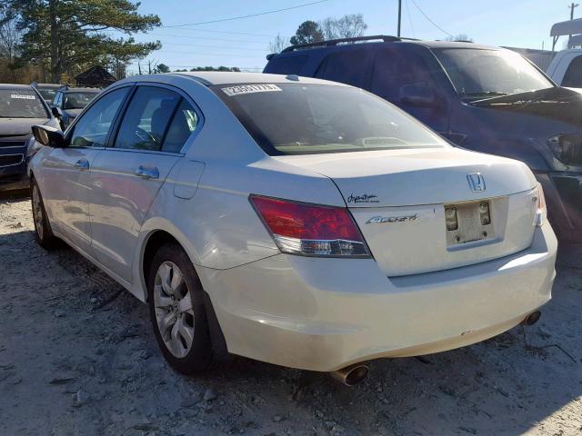 1HGCP36889A043789 - 2009 HONDA ACCORD EXL WHITE photo 3