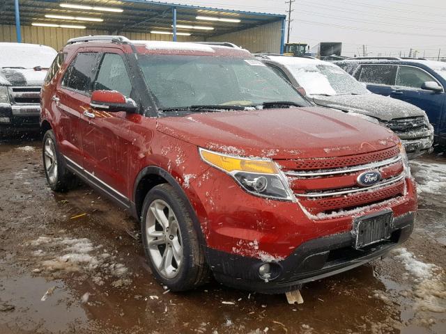 1FM5K8F81DGC14970 - 2013 FORD EXPLORER L RED photo 1