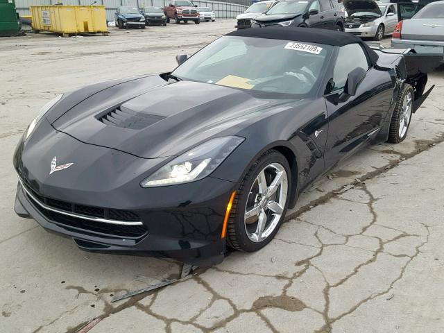 1G1YD3D72E5134740 - 2014 CHEVROLET CORVETTE S BLACK photo 2