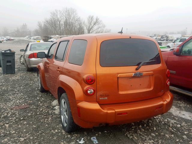 3GNDA13D68S603162 - 2008 CHEVROLET HHR LS ORANGE photo 3