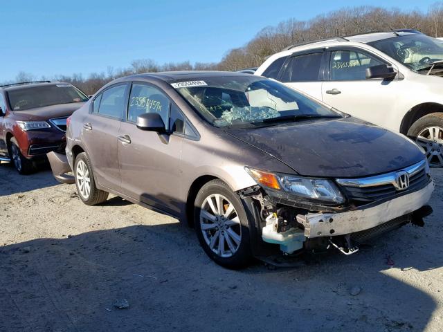 2HGFB2F9XCH526613 - 2012 HONDA CIVIC EXL GRAY photo 1