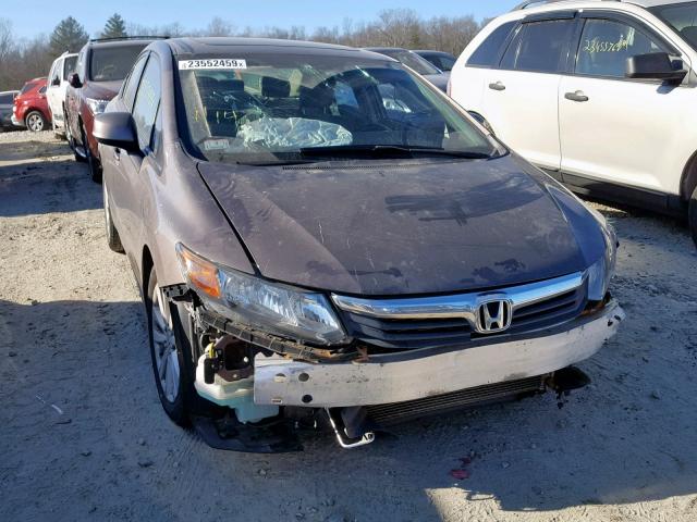 2HGFB2F9XCH526613 - 2012 HONDA CIVIC EXL GRAY photo 9