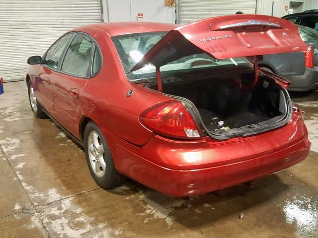 1FAFP55U3YA261942 - 2000 FORD TAURUS SES RED photo 3