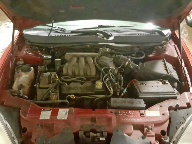 1FAFP55U3YA261942 - 2000 FORD TAURUS SES RED photo 7