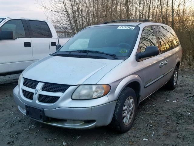 2B8GP44GX1R123543 - 2001 DODGE GRAND CARA SILVER photo 2