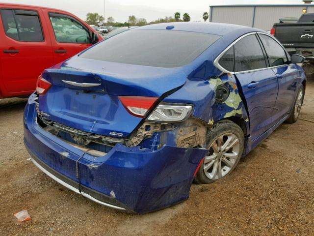 1C3CCCAB8FN555350 - 2015 CHRYSLER 200 LIMITE BLUE photo 4