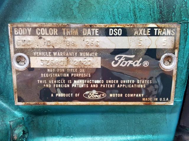 3Z68Q142027 - 1963 FORD GALAXIE500 TEAL photo 10