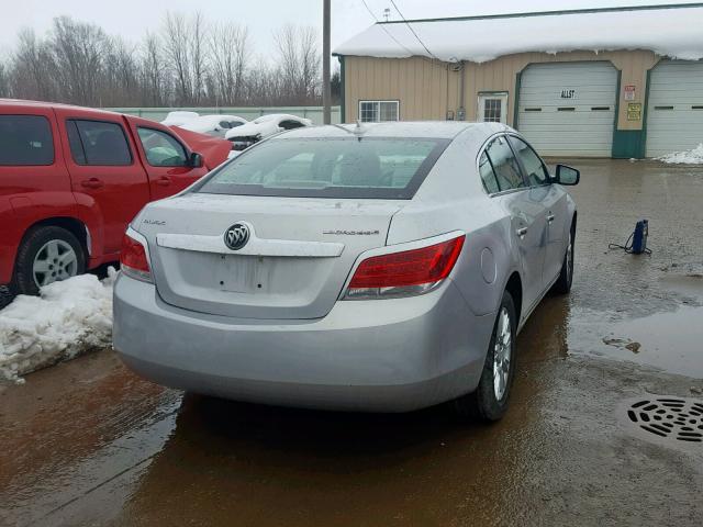 1G4GB5EG1AF138443 - 2010 BUICK LACROSSE C SILVER photo 4