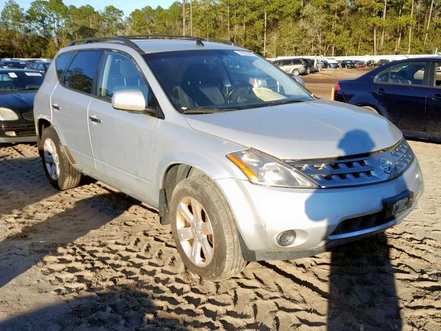 JN8AZ08W36W511067 - 2006 NISSAN MURANO SL SILVER photo 1