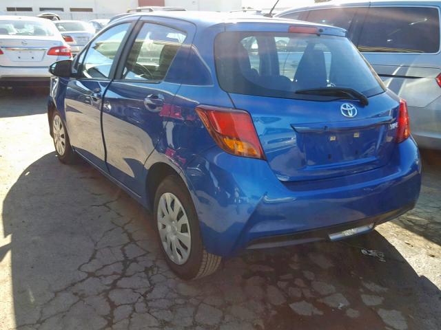 VNKKTUD31HA076674 - 2017 TOYOTA YARIS L 蓝色 照片 3