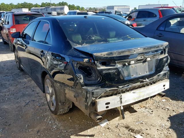 4T1BK1FK7DU023139 - 2013 TOYOTA CAMRY SE BLACK photo 3