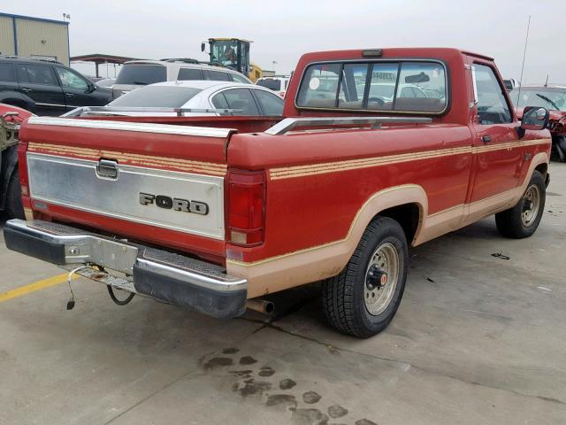 1FTBR10T1JUC01642 - 1988 FORD RANGER RED photo 4