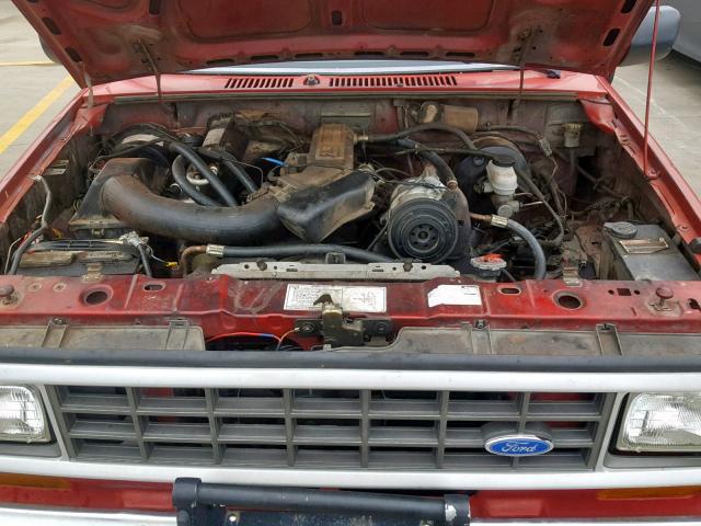 1FTBR10T1JUC01642 - 1988 FORD RANGER RED photo 7