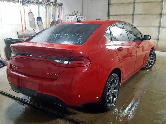 1C3CDFBA4DD103757 - 2013 DODGE DART SXT RED photo 4