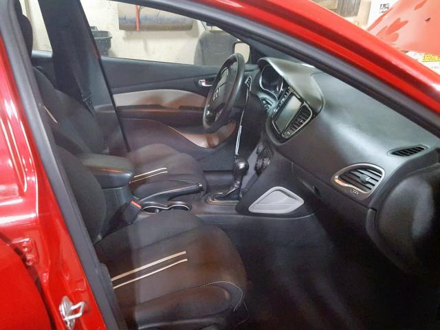 1C3CDFBA4DD103757 - 2013 DODGE DART SXT RED photo 5