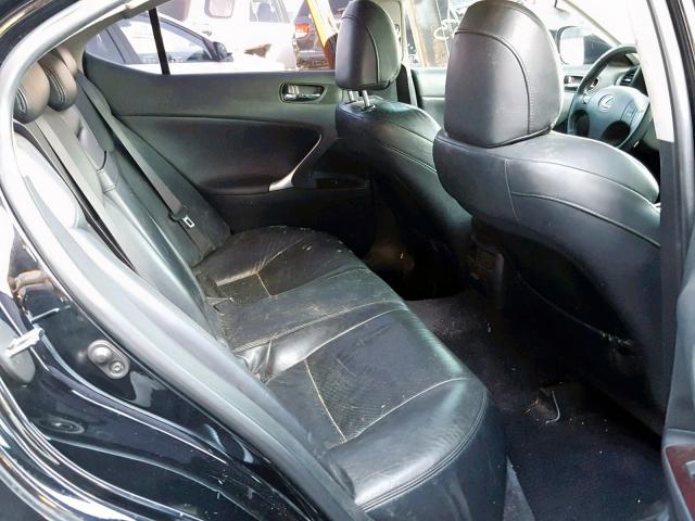 JTHBK262085074670 - 2008 LEXUS IS 250 BLACK photo 6