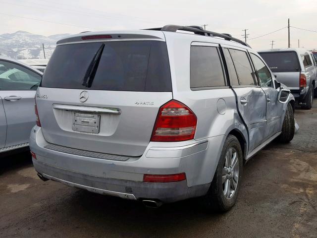 4JGBF71E78A379719 - 2008 MERCEDES-BENZ GL 450 4MA SILVER photo 4