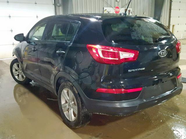 KNDPBCA2XC7284694 - 2012 KIA SPORTAGE L BLACK photo 3