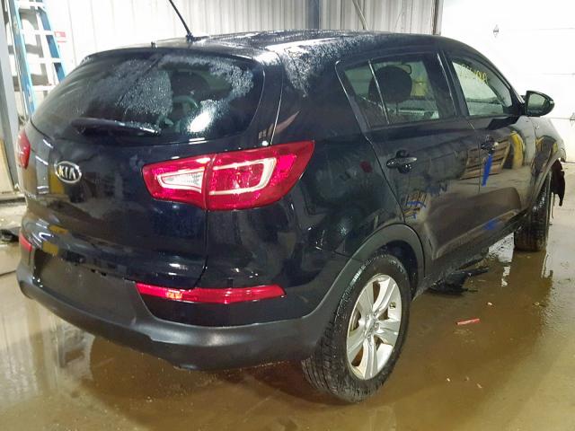 KNDPBCA2XC7284694 - 2012 KIA SPORTAGE L BLACK photo 4