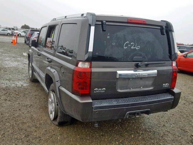 1J8HG58296C120171 - 2006 JEEP COMMANDER GRAY photo 3
