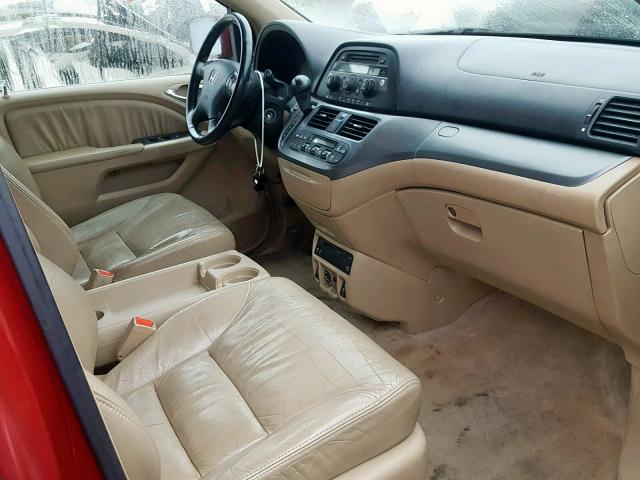 5FNRL38716B442880 - 2006 HONDA ODYSSEY EX BURGUNDY photo 5