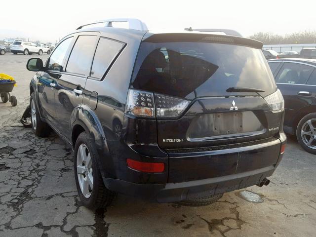 JA4MT41X38Z013418 - 2008 MITSUBISHI OUTLANDER BLACK photo 3