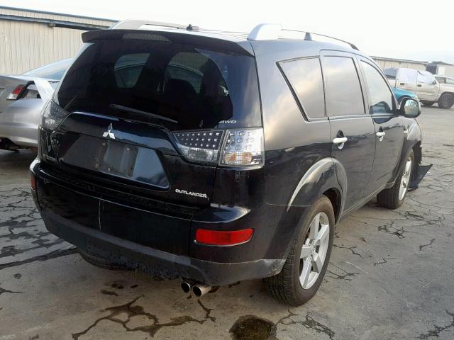 JA4MT41X38Z013418 - 2008 MITSUBISHI OUTLANDER BLACK photo 4