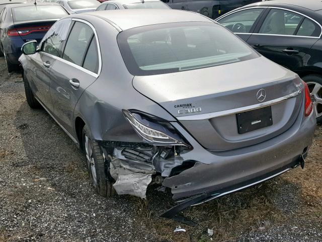 55SW14KB4FU048480 - 2015 MERCEDES-BENZ C 300 SILVER photo 3