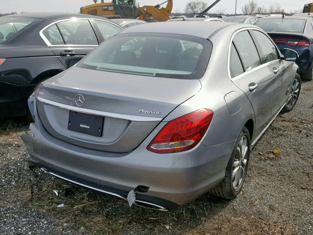 55SW14KB4FU048480 - 2015 MERCEDES-BENZ C 300 SILVER photo 4