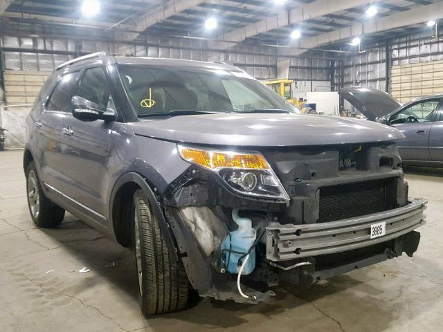 1FM5K8F88EGA09017 - 2014 FORD EXPLORER L GRAY photo 1