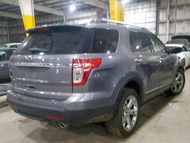 1FM5K8F88EGA09017 - 2014 FORD EXPLORER L GRAY photo 4