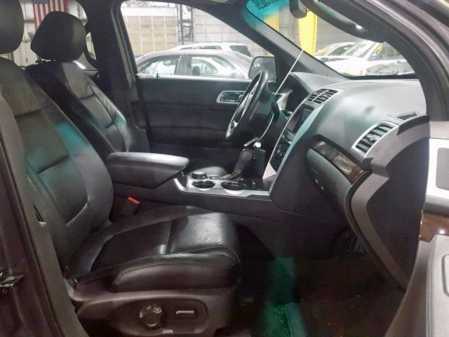 1FM5K8F88EGA09017 - 2014 FORD EXPLORER L GRAY photo 5