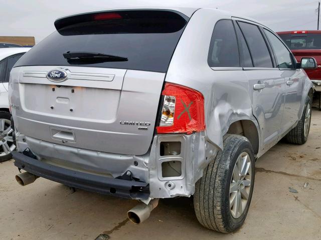 2FMDK4KC5DBA96041 - 2013 FORD EDGE LIMIT SILVER photo 4