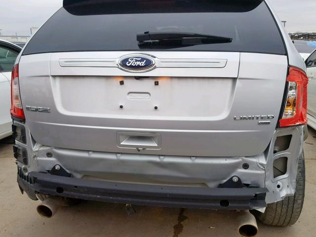 2FMDK4KC5DBA96041 - 2013 FORD EDGE LIMIT SILVER photo 9