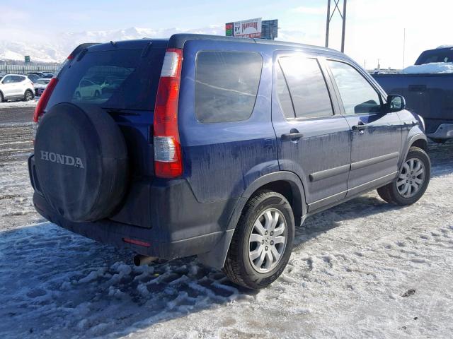 JHLRD78855C056152 - 2005 HONDA CR-V EX BLUE photo 4