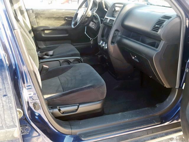 JHLRD78855C056152 - 2005 HONDA CR-V EX BLUE photo 5