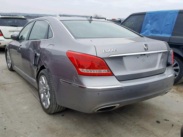 KMHGH4JH5DU061003 - 2013 HYUNDAI EQUUS SIGN GRAY photo 3