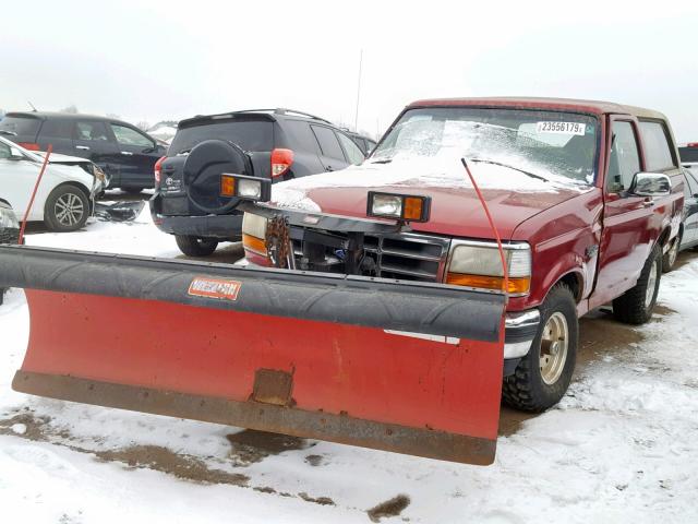 1FMEU15H5RLB28613 - 1994 FORD BRONCO U10 RED photo 2