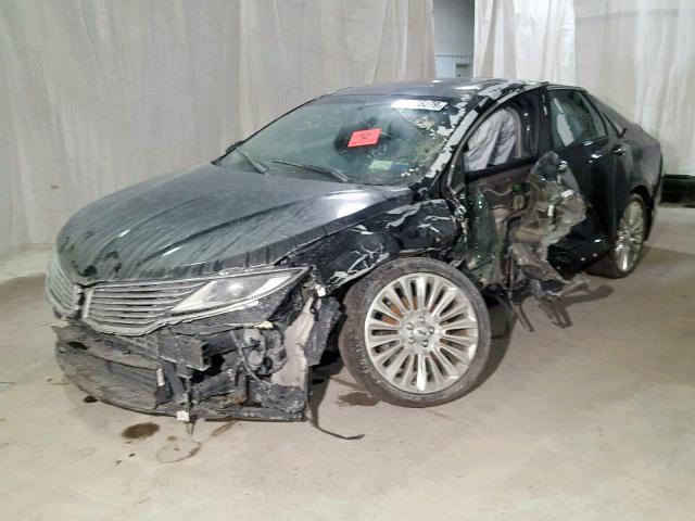 3LN6L2JK8DR817246 - 2013 LINCOLN MKZ BLACK photo 2