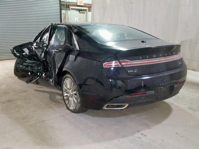 3LN6L2JK8DR817246 - 2013 LINCOLN MKZ BLACK photo 3